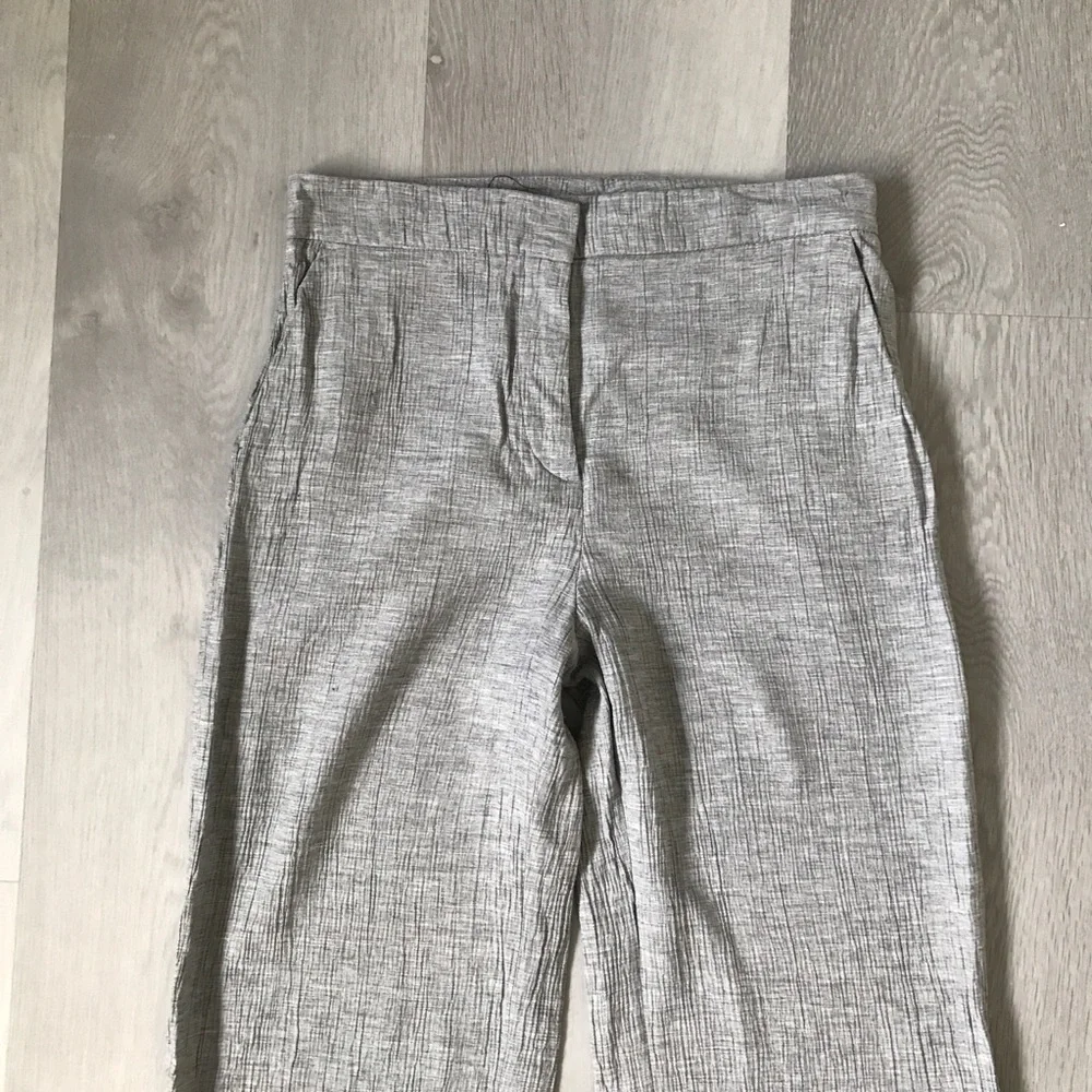 ZARA GRAY TROUSER PANT STRAIGHT LEG CREPE WOMENS SMALL
